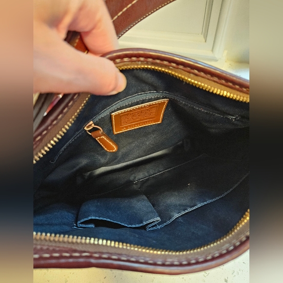 Vintage coach y2k suede leather tote purse patchwork design - Picture 5 of 15